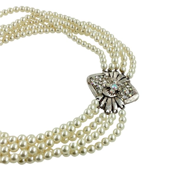 1980s Jacky de G Paris Runway Pearl Necklace, Dog Collar Choker, Collectible - Picture 9 of 16
